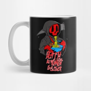 grim reaper eat ramen Mug